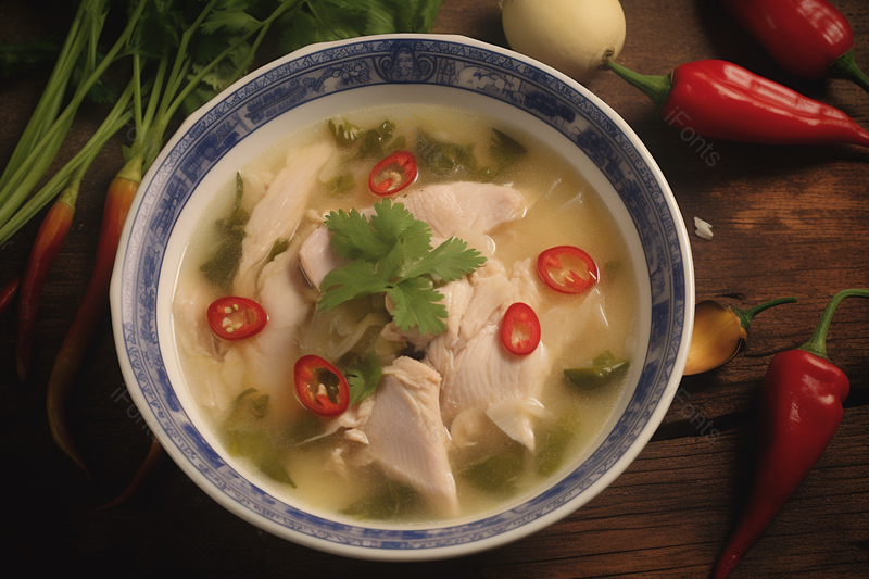 香辣香菜酸菜肉片美食摄影,高清,摄影图,摄影图片,图片大全,摄影图免费下载